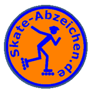 Orangenes Skate-Abzeichen Stufe 3 Meißen